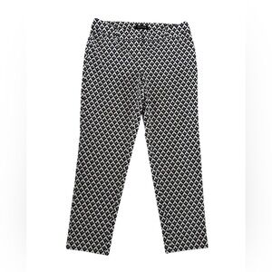 White House Black Market Slim Ankle Pants Womens Size 6R Geometric Print
